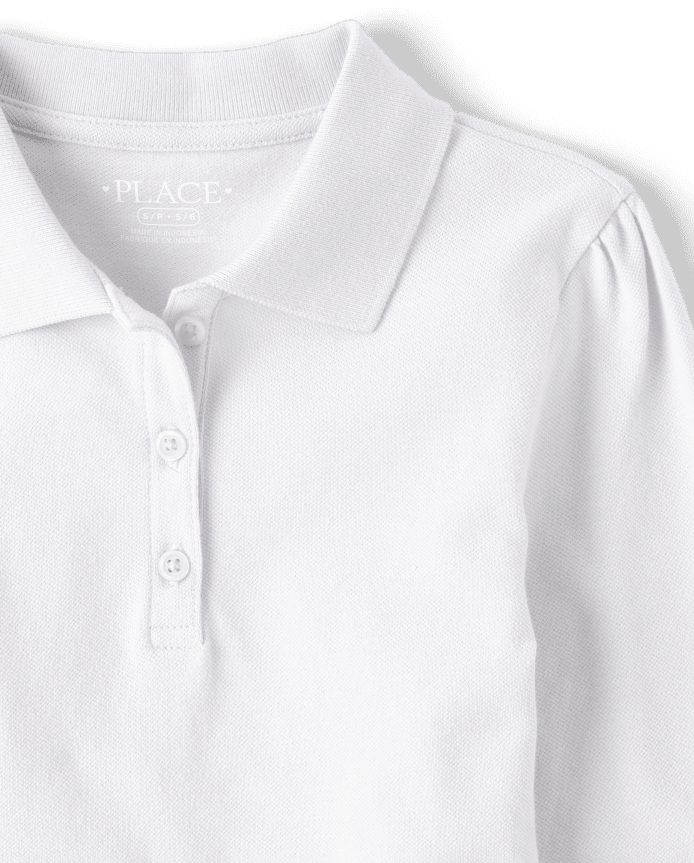 Girls Uniform Soft Stretch Pique Polo