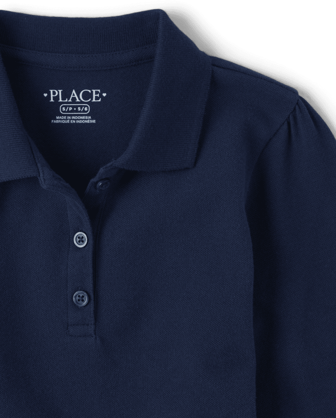Girls Uniform Soft Stretch Pique Polo