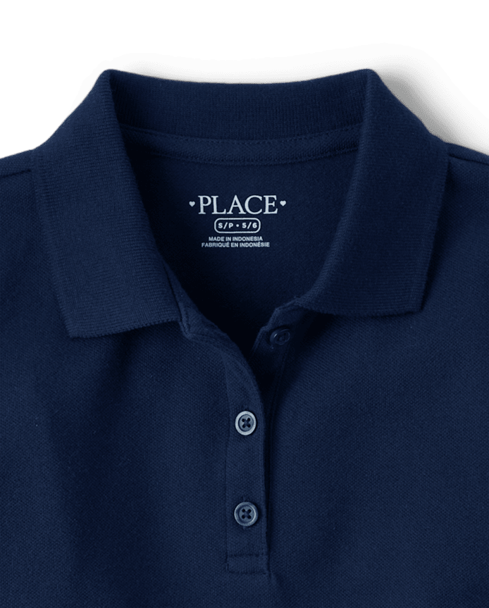 Girls Uniform Soft Stretch Pique Polo