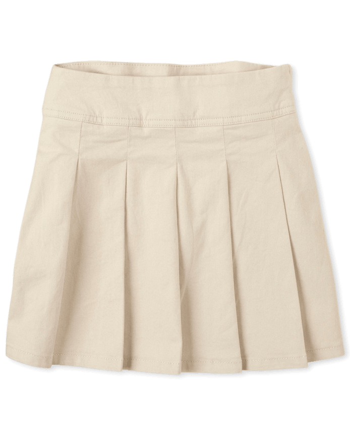 Girls Uniform Stretch Pleated Skort