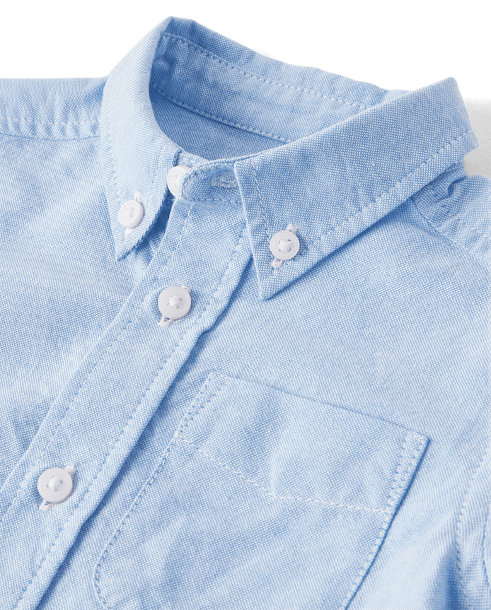 Chemise Oxford boutonnée uniforme pour bébé et tout-petit garçon