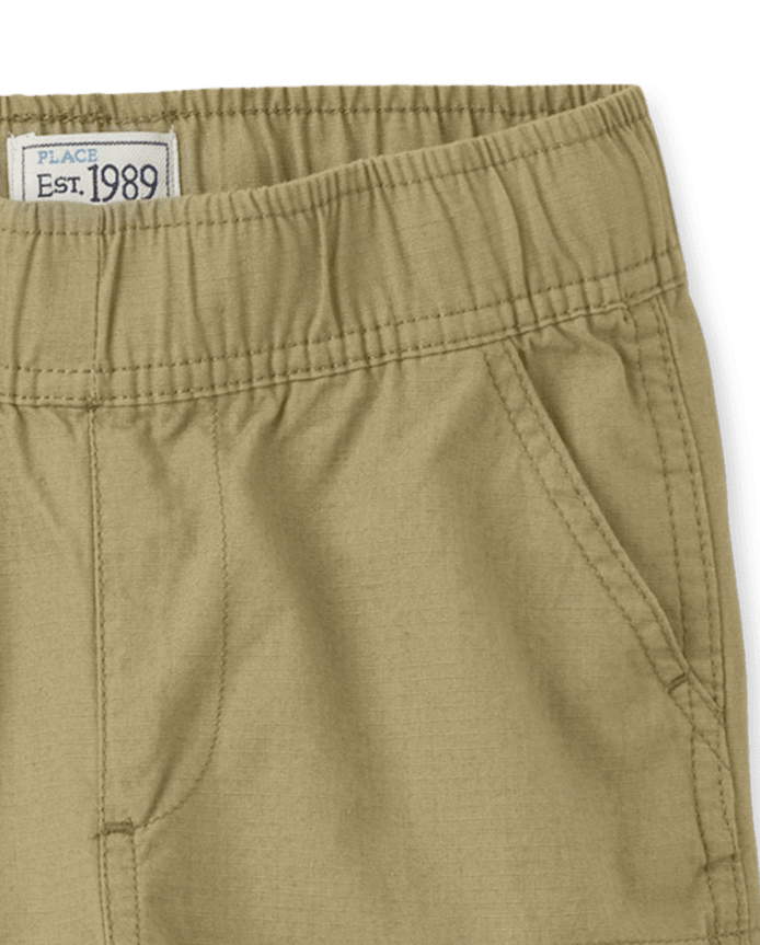 Boys Ripstop Pull On Cargo Shorts