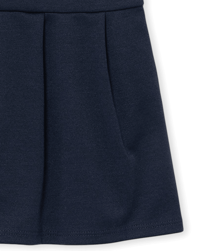 Toddler Girls Uniform Ponte Knit 2 1 Dress