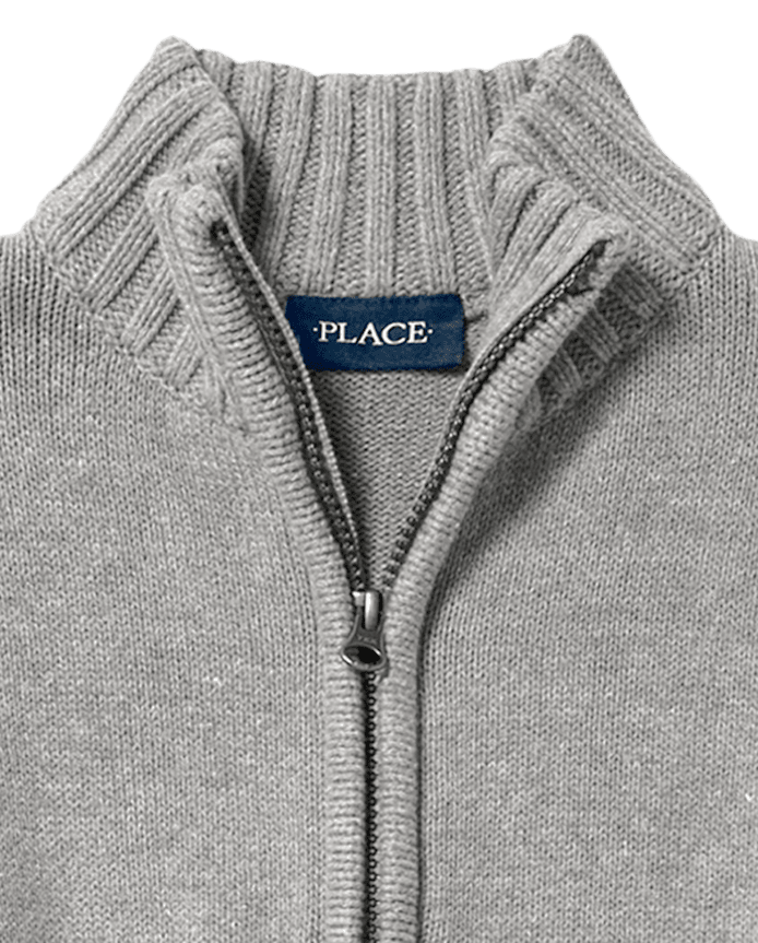 Boys Zip Up Sweater