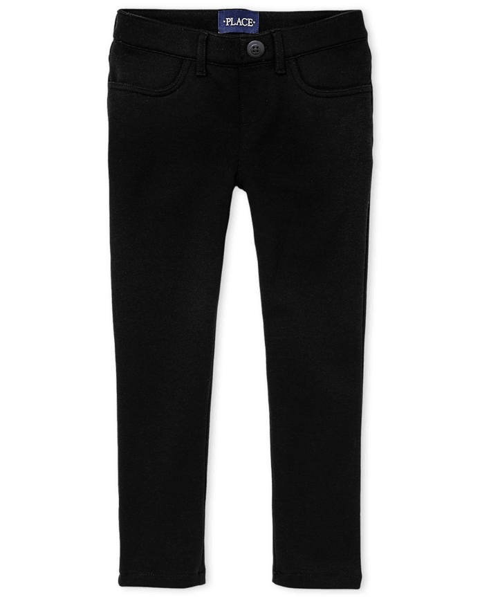 Girls Uniform Ponte Knit Pull On Jeggings