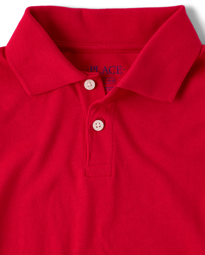 Polo en jersey doux d'uniforme pour garçon
