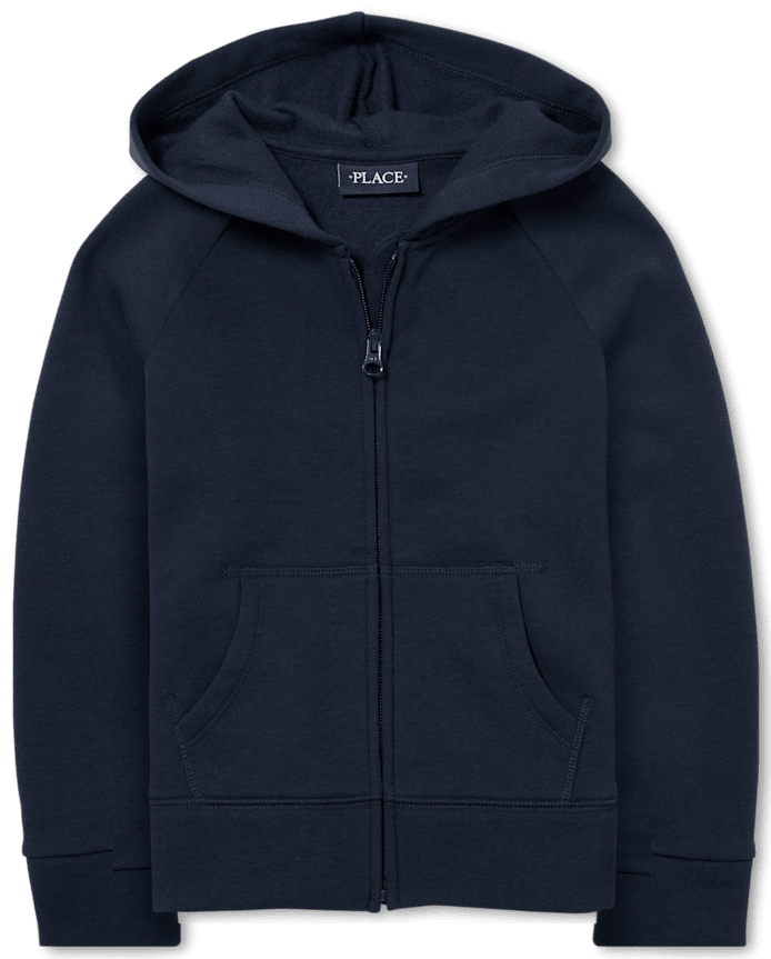 Girls Fleece Zip Up Hoodie