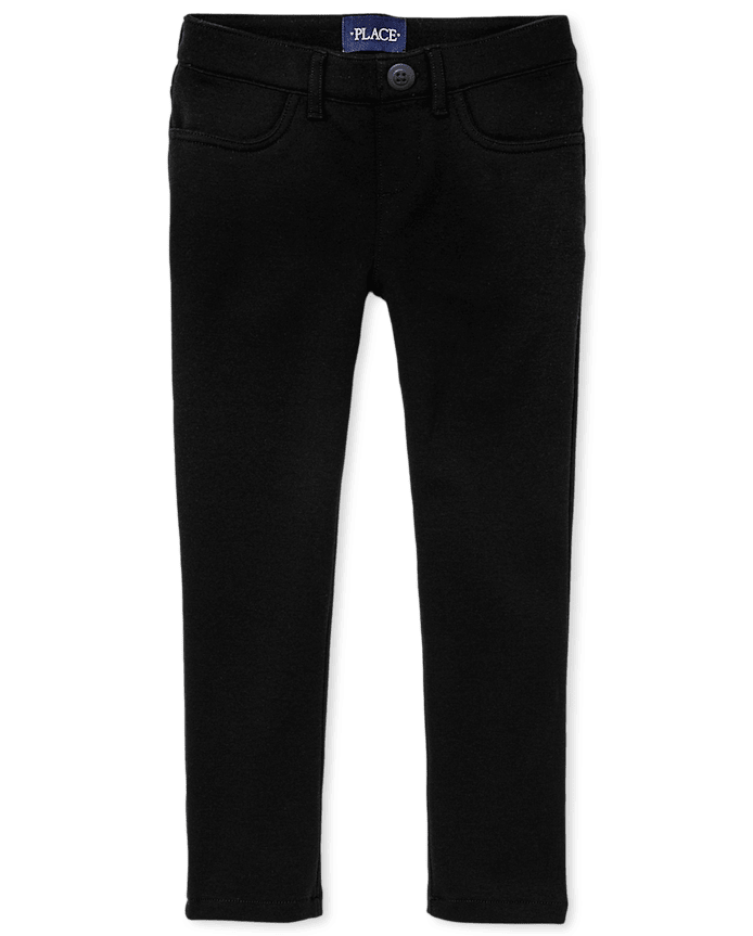 Girls Uniform Ponte Knit Pull On Jeggings