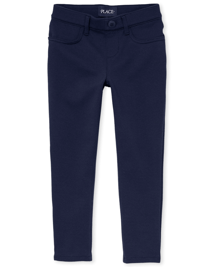 Girls Uniform Ponte Knit Pull On Jeggings