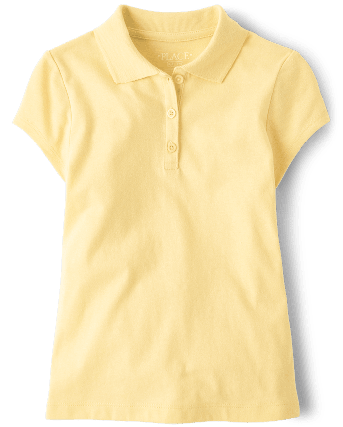 Girls Uniform Soft Jersey Polo - Plus