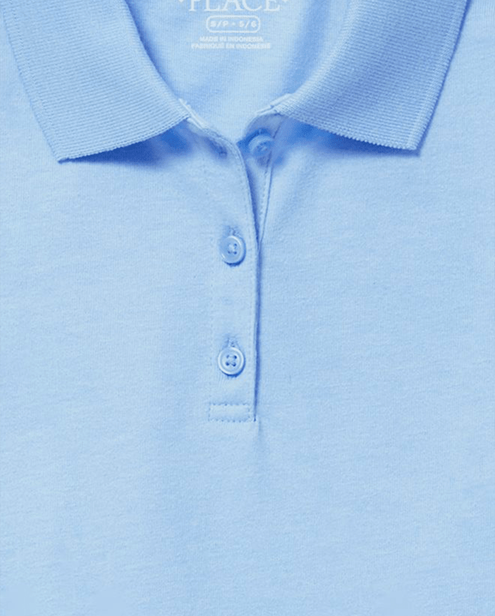 Girls Uniform Soft Stretch Pique Polo 5-Pack