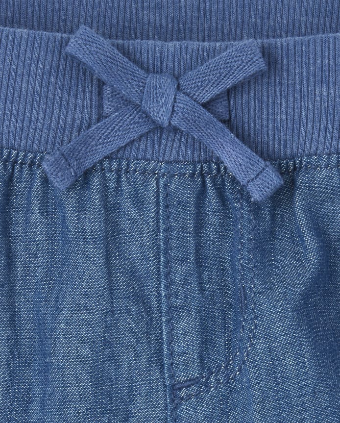 Girls Denim Pull On Shorts