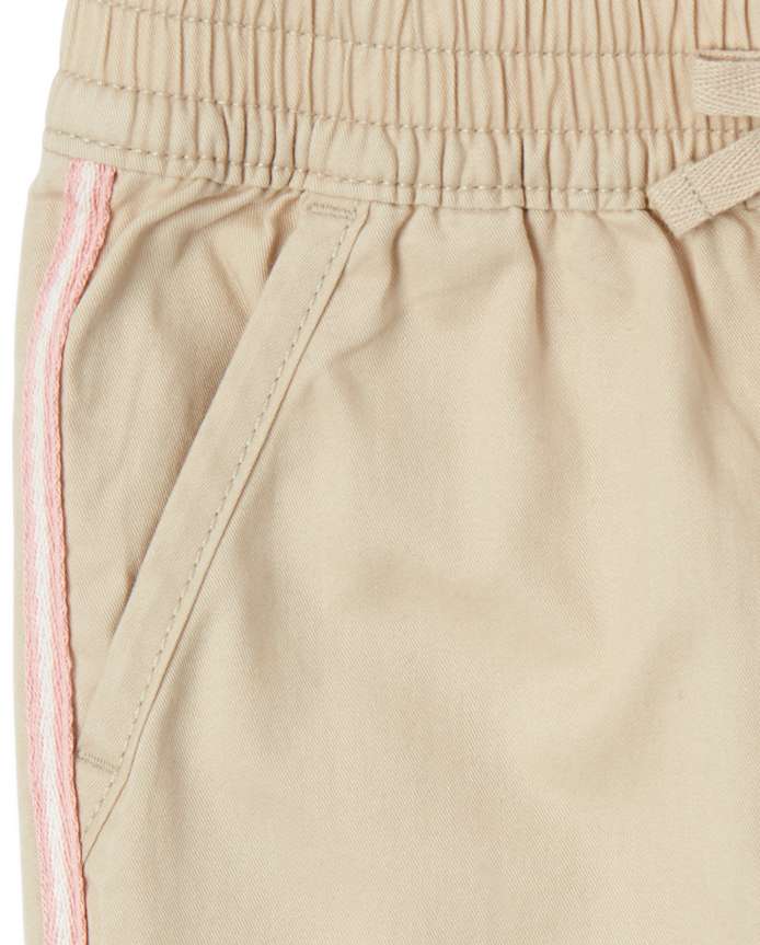 Girls Side Stripe Twill Pull On Beach Pants