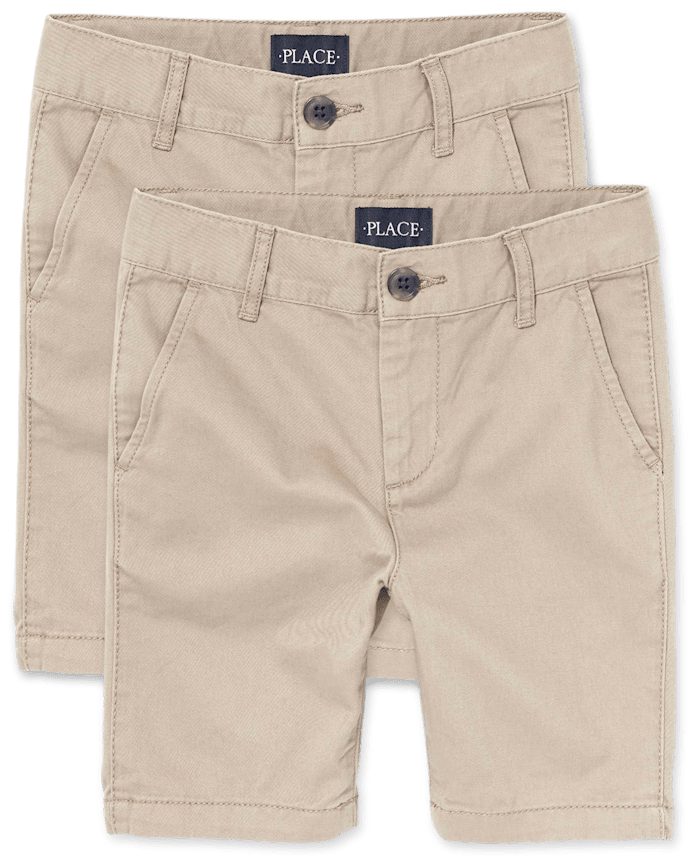 Boys Uniform Stretch Chino Shorts 2-Pack
