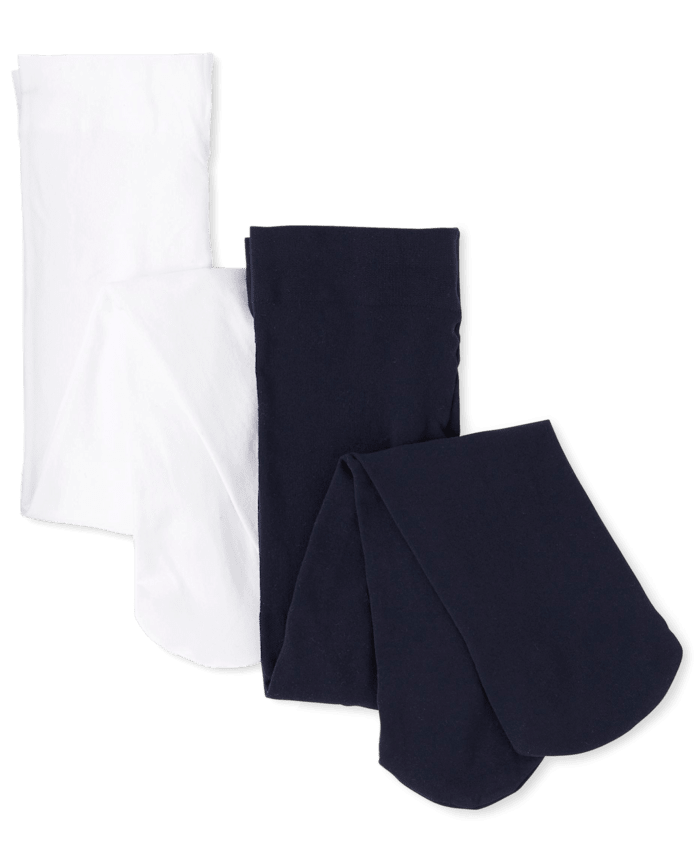 Lot de 2 collants en microfibre pour bébés et petites filles
