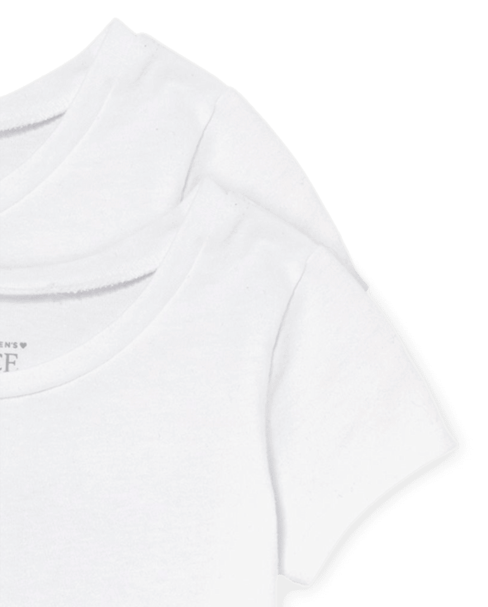 Lot de 2 t-shirts superposés uniformes pour bébé et toute-petite fille