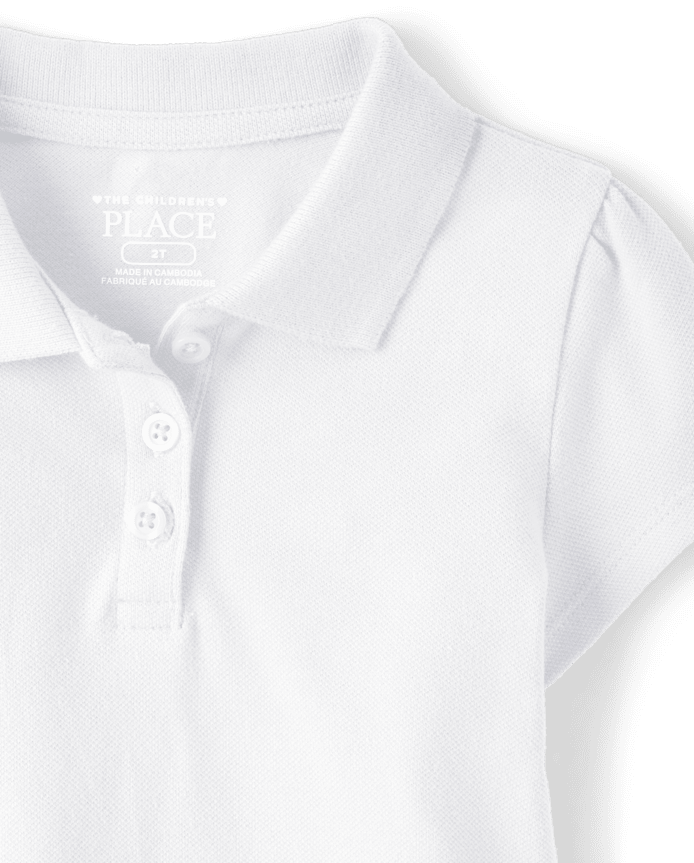 Toddler Girls Uniform Soft Stretch Pique Polo