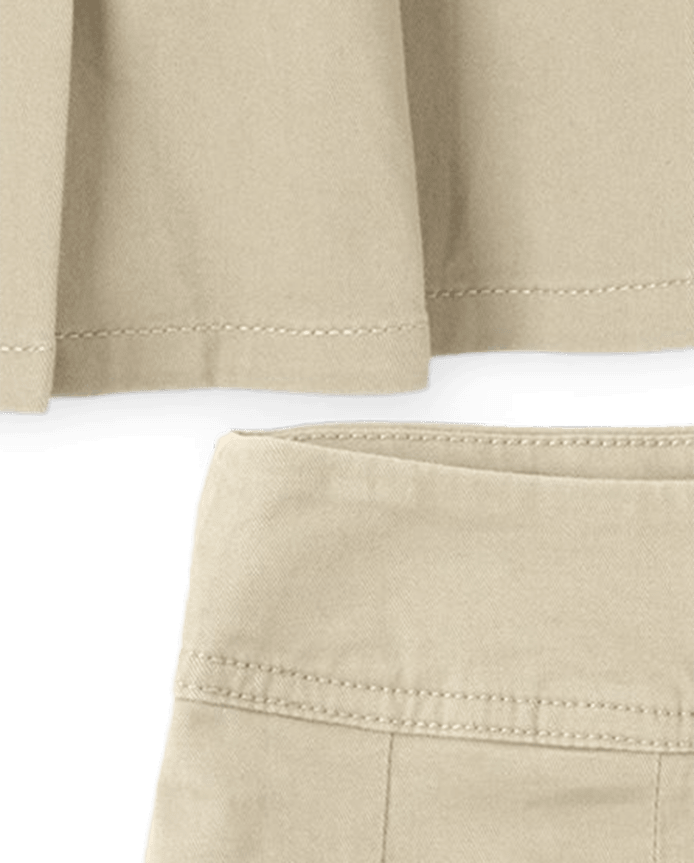 Girls Uniform Stretch Pleated Skort 2-Pack