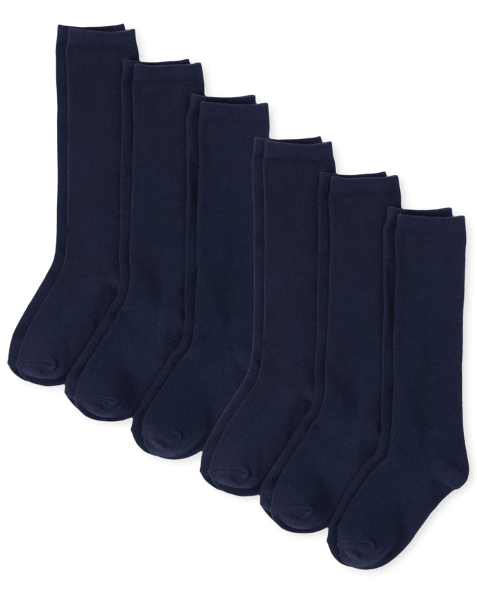 Girls Knee Socks 6-Pack