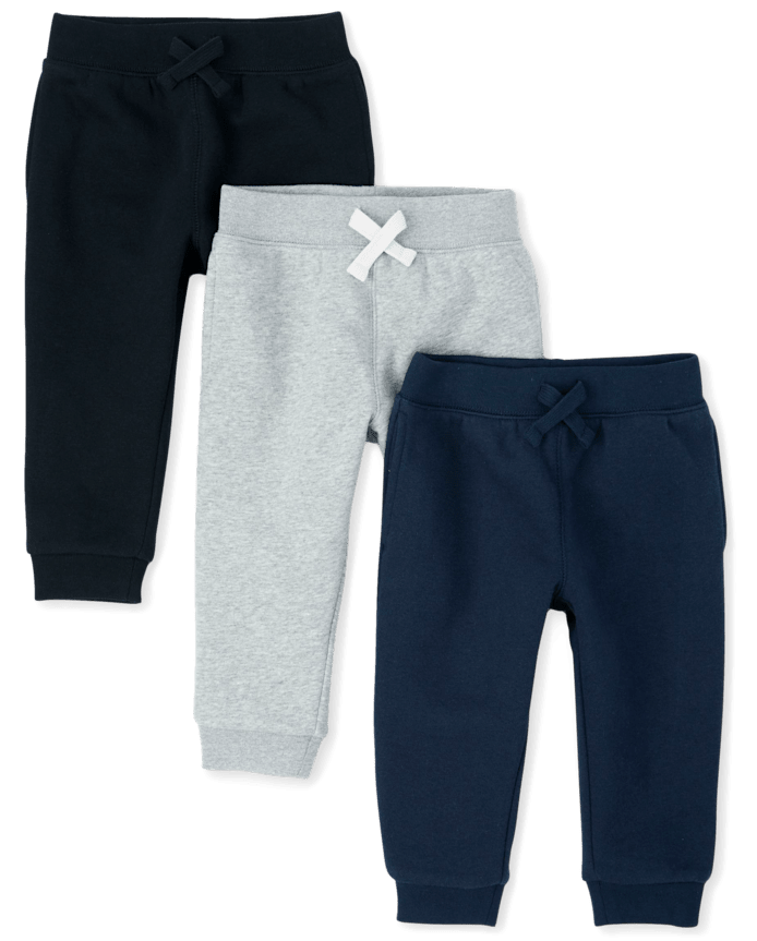 Baby And Toddler Fleece Jogger Pants 3-Pack