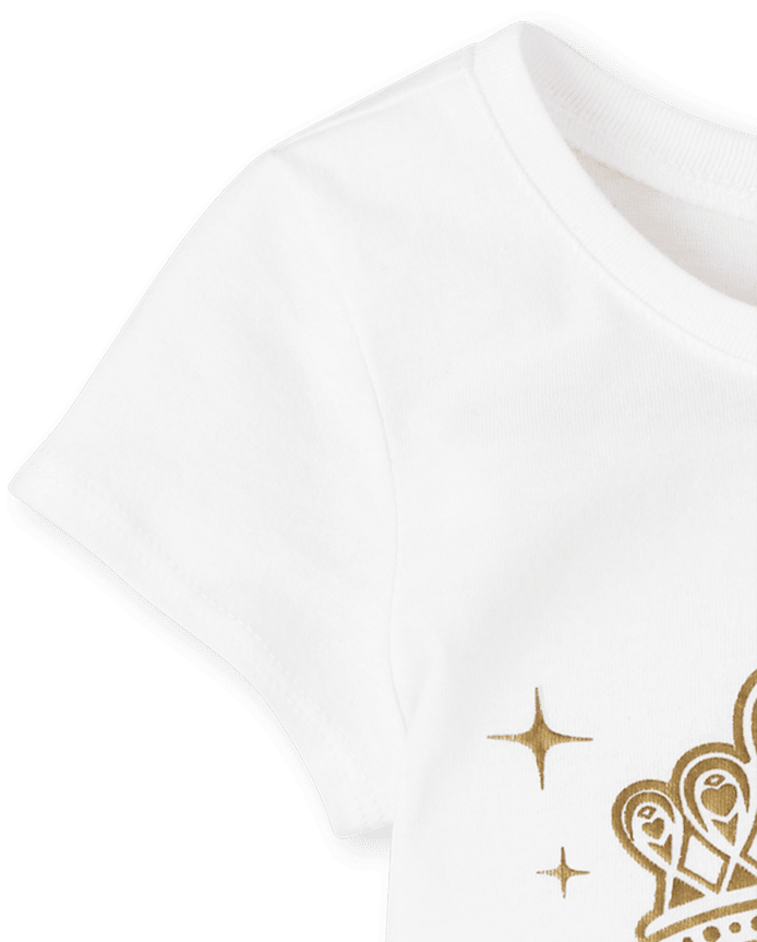 T-shirt graphique anniversaire princesse pour bébé et toute-petite fille