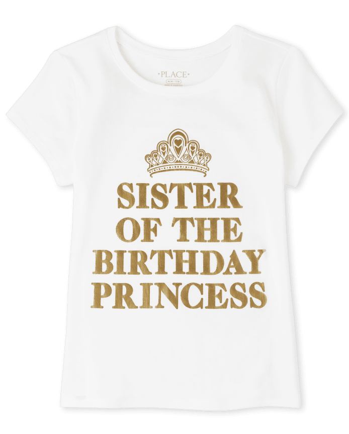Girls Mommy And Me Foil Birthday Princess Graphic Tee