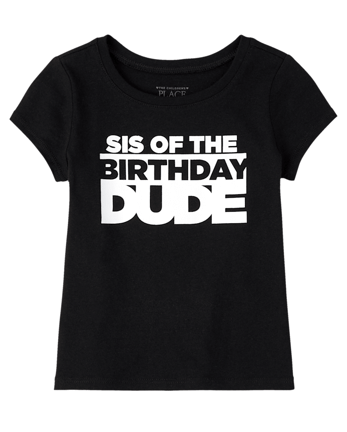 Baby And Toddler Girls Matching Family Birthday Graphic Tee