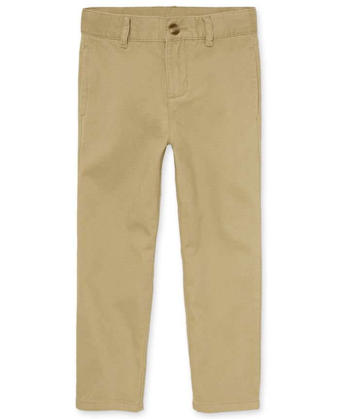 Boys Uniform Stretch Straight Chino Pants