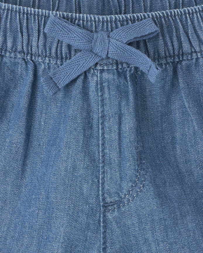 Baby And Toddler Girls Denim Pull On Shorts