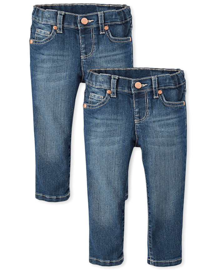 Lot de jeans skinny basiques pour bébé et toute-petite fille