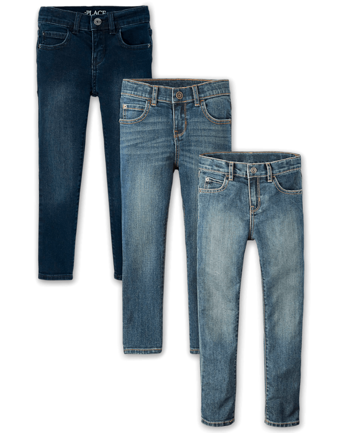 Lot de 3 jeans skinny stretch basiques pour garçon