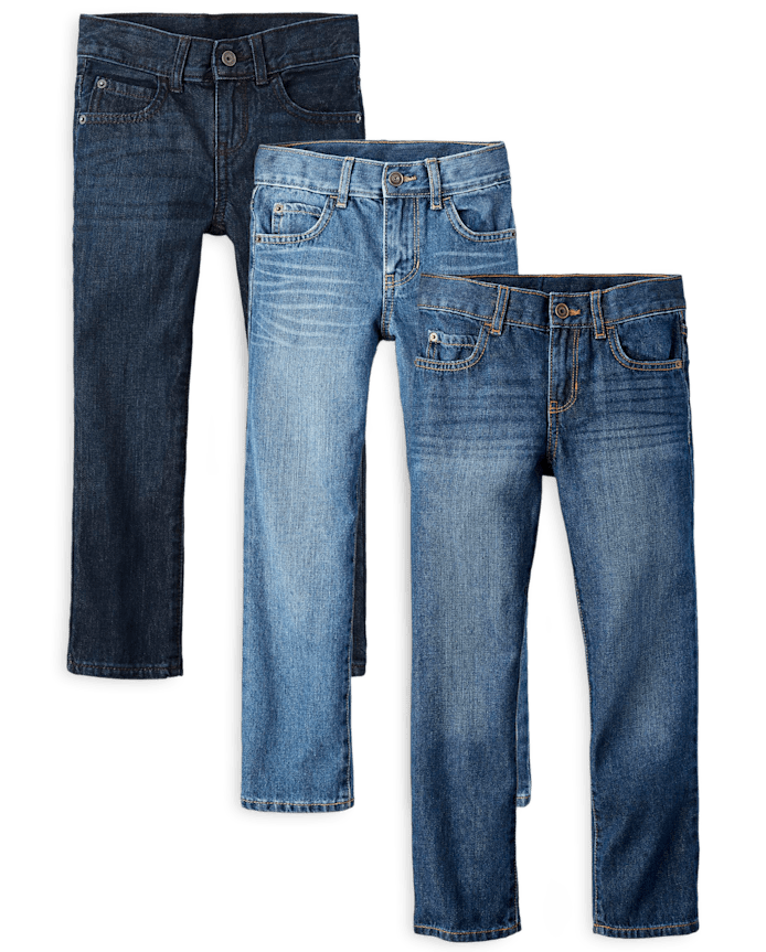Lot de 3 jeans droits basiques pour garçon
