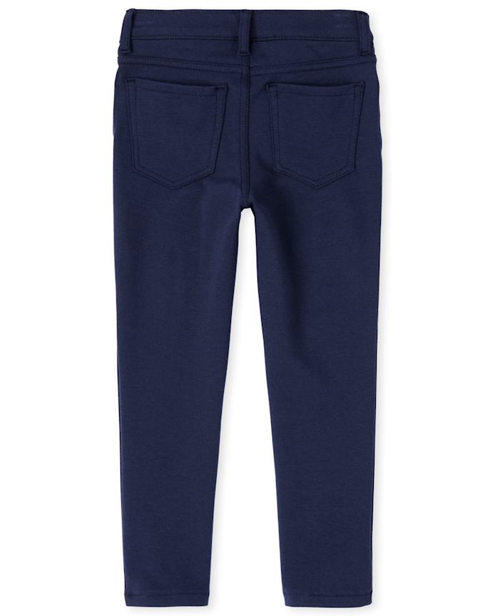 Girls Uniform Ponte Knit Pull On Jeggings 2-Pack