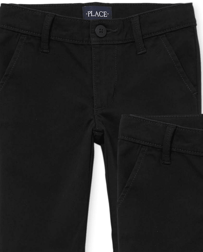 Girls Uniform Stretch Skinny Chino Pants 2-Pack