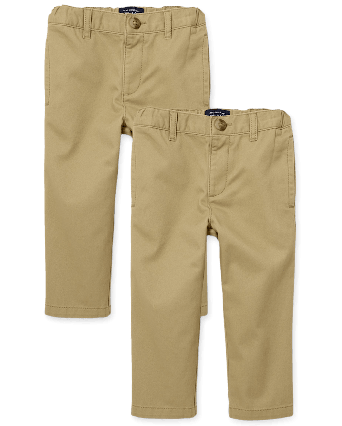 Baby And Toddler Boys Uniform Relaxed Straight Chino Pants -Pack