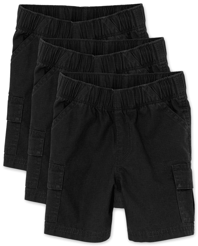 Baby And Toddler Boys Ripstop Pull On Cargo Shorts -Pack
