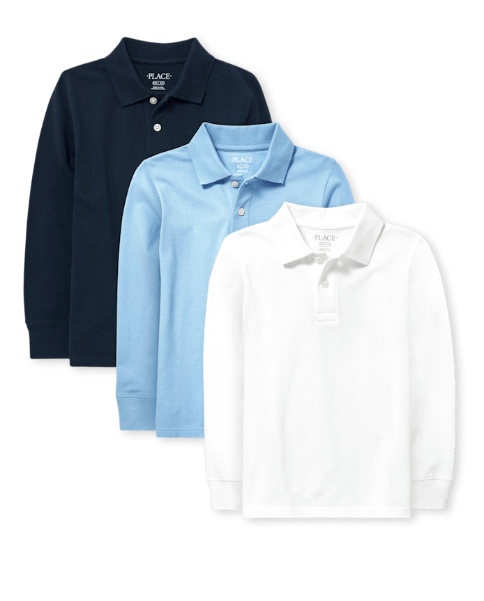 Kids Uniform Soft Pique Polo 3-Pack