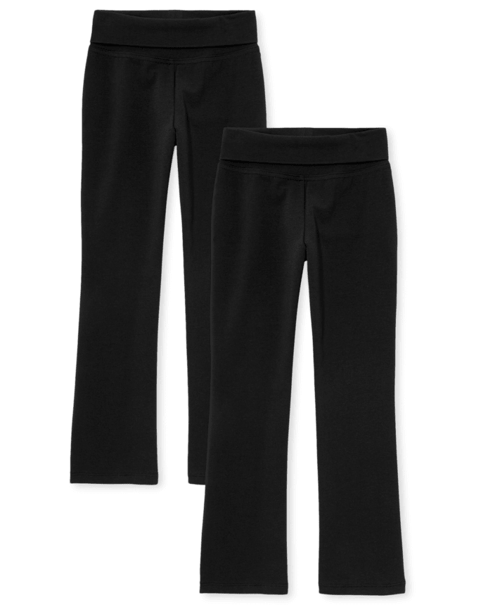 Girls Foldover Waist Pants 2-Pack