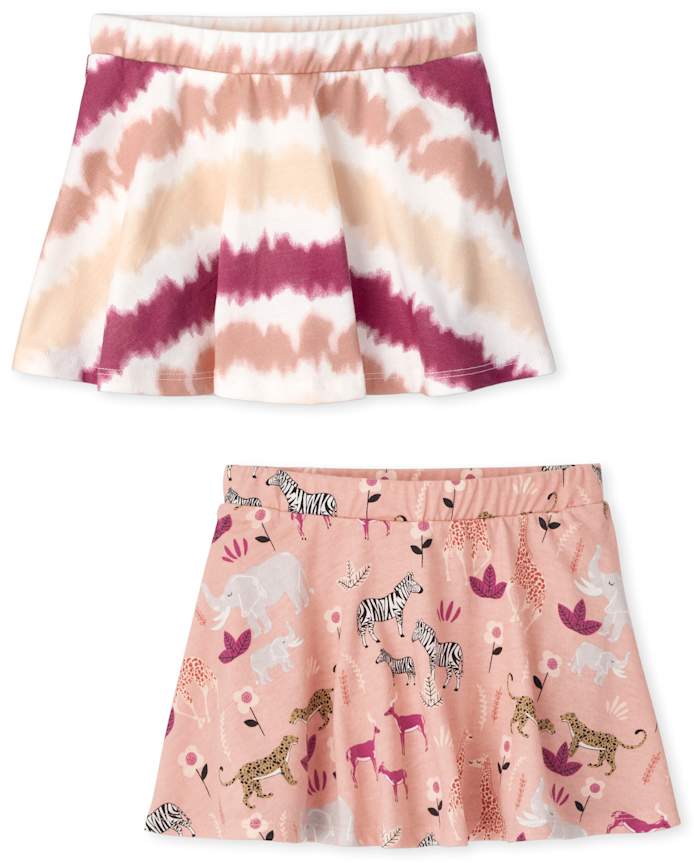 Toddler Girls Print Skort 2-Pack
