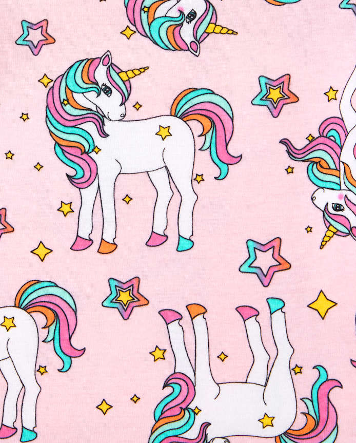 Baby And Toddler Girls Unicorn Snug Fit Cotton Pajamas 2-Pack