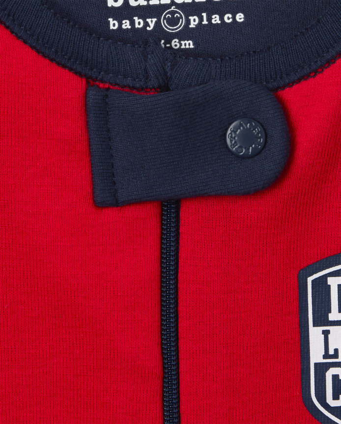 Baby And Toddler Boys Sports Snug Fit Cotton One Piece Pajamas 2-Pack