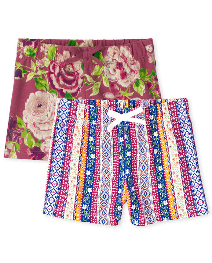 Lot de 2 shorts imprimés pour fille