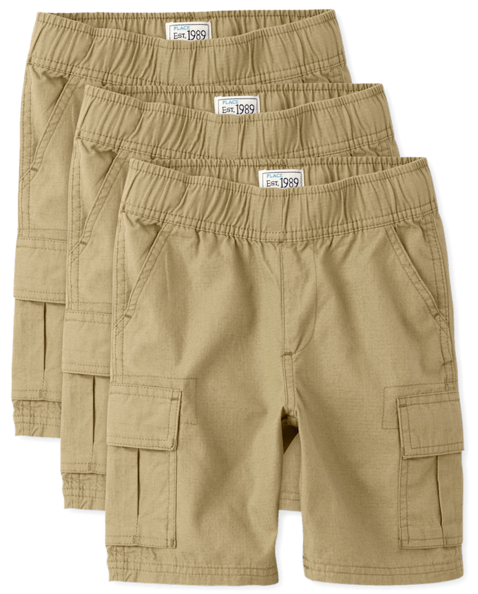 Boys Pull On Cargo Shorts 3-Pack