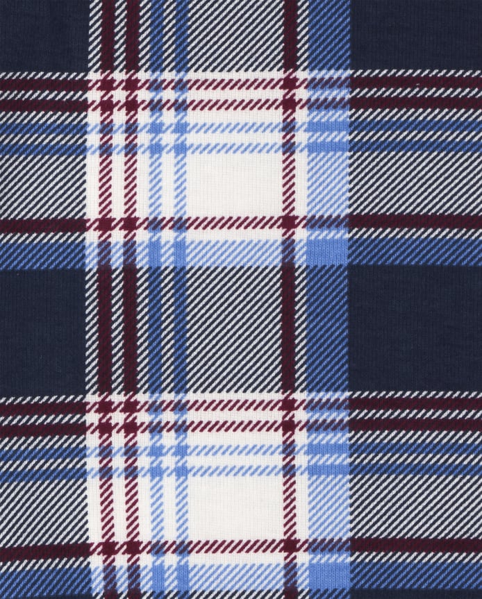 Boys Raglan Plaid Snug Fit Cotton Pajamas