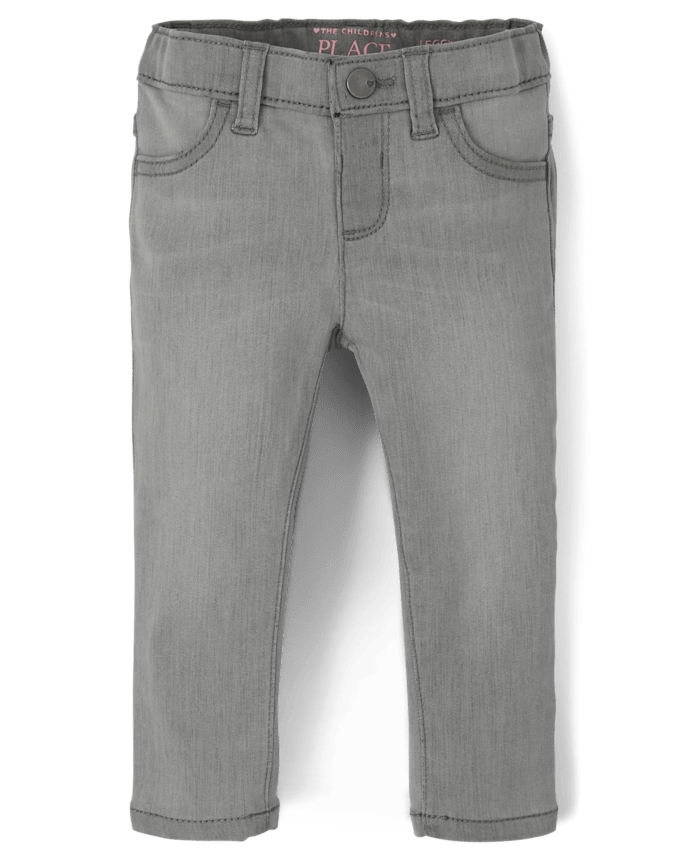 Baby And Toddler Girls Knit Twill Jeggings