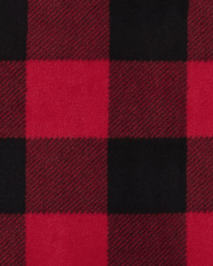 Womens Matching Family Bear Buffalo Plaid Cotton And Fleece Pajamas