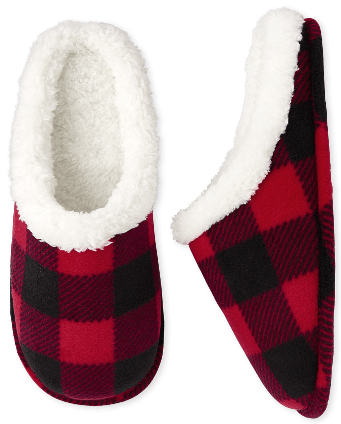Adult Matching Family Buffalo Plaid Slippers