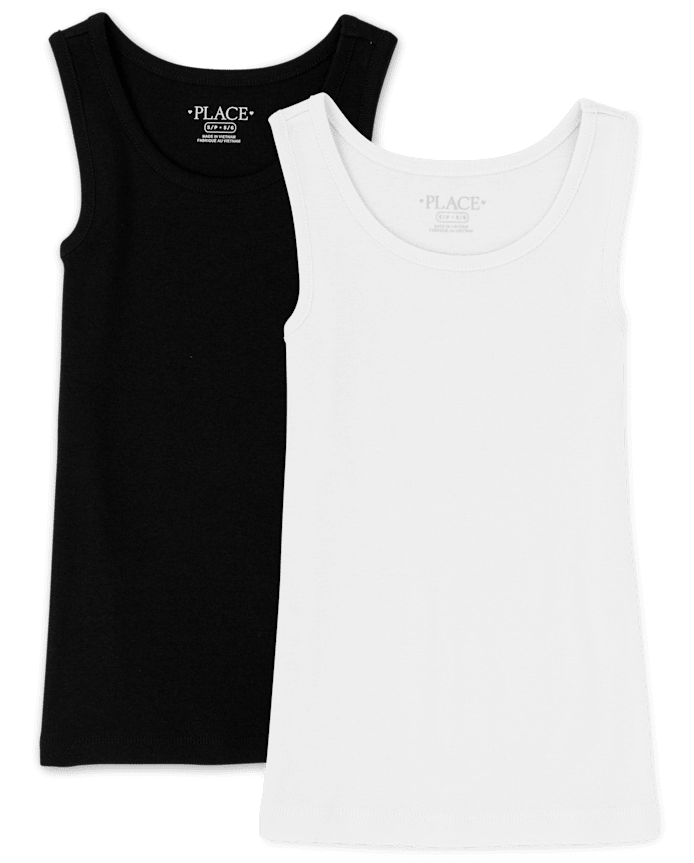 Girls Ribbed Tank Top 2-Pack