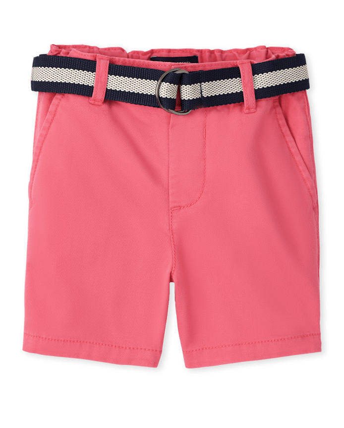 Baby And Toddler Boys Belted Chino Shorts