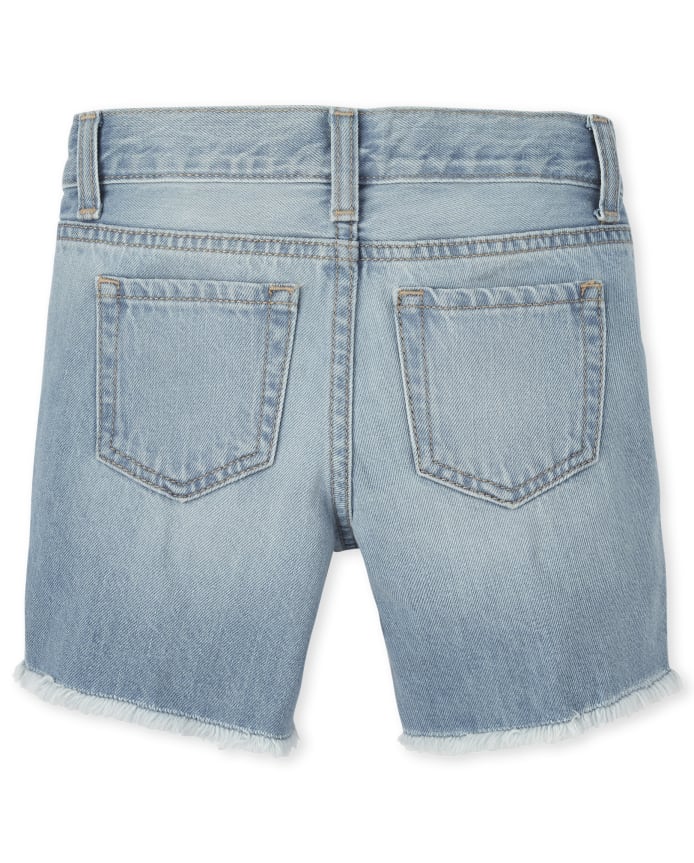 Girls Denim Midi Shorts
